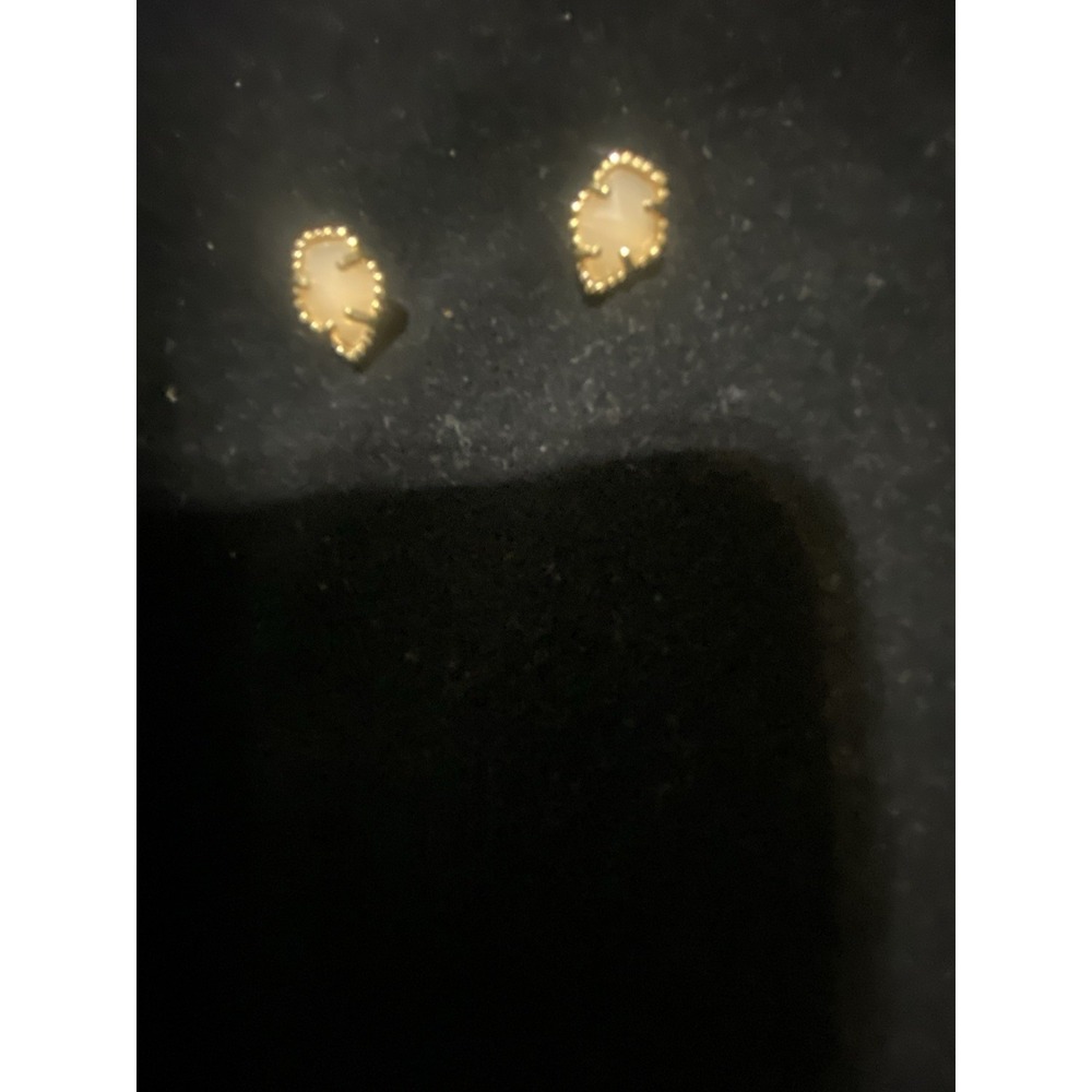 Kendra Scott Danielle Earrings Pink Stone Gold Tone